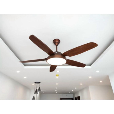 BH 5 năm  quạt trần trên nhà đèn hiện đại, nguyên nhân DC lõi đồng phối hợp LED 3 màu AS, đảo chiều hút ẩm, ĐK không chạ