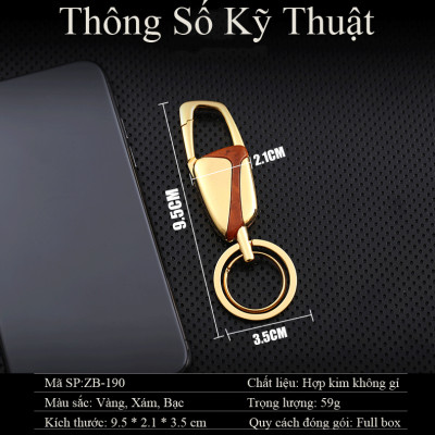 Móc Chìa Khóa Ô Tô Xe Máy Cao Cấp Gài Thắt Lưng Tiện Lợi ZB-190 Nhỏ Gọn ( giao màu ngẫu nhiên )