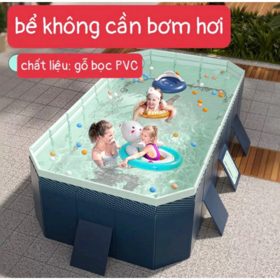 Bể bơi cho cả gia đình gấp gọn, Bể bơi tự động không bơm, Chất Liệu Cao Cấp an toàn - Tiết kiệm diện tích