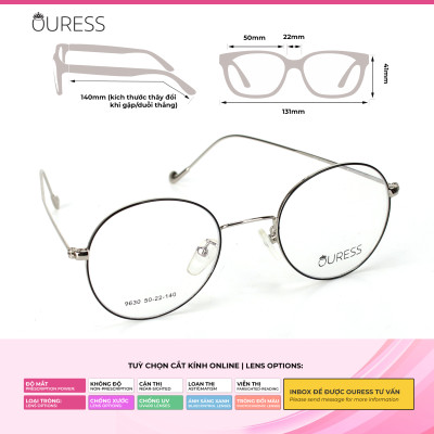 GỌNG KÍNH 9630 HỢP KIM SIÊU NHẸ HỢP THỜI TRANG – OURESS
