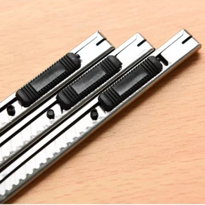 Dao rọc giấy lưỡi nhỏ cắt giấy văn phòng vỏ kim loại siêu bén - miếng lót chuột