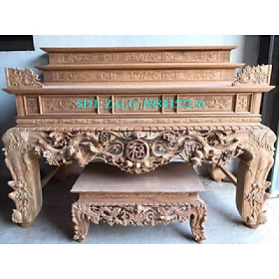 sập thờ gỗ gụ lào chân 16cm