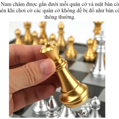 Bộ Cờ Vua Nam Châm  25*25cm Gấp Gọn Cao Cấp Chính Hãng HENRYSA 