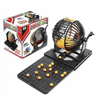 Bộ Lồng Quay Lô Tô Bingo 90 Số LOẠI LỚN ( TẶNG MÓC KHÓA GỖ)