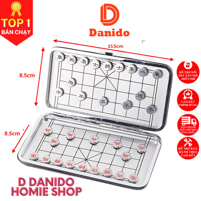 Cờ tướng nam châm bỏ túi cao cấp - Cờ tướng nam châm hộp da có bàn là hộp đựng - Hàng chính hãng  D Danido