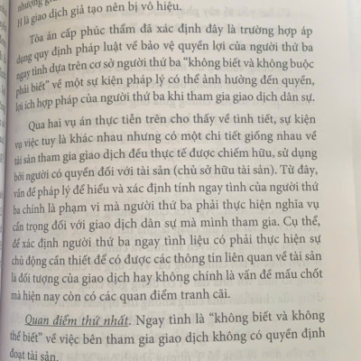 Bảo vệ quyền lợi của người thứ ba ngay tình (sách chuyên khảo)