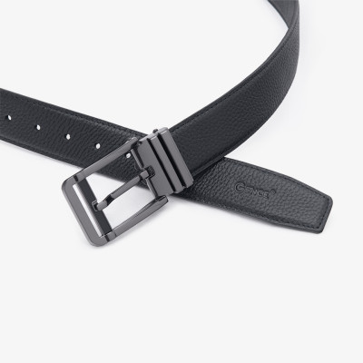Thắt Lưng Hàng Hiệu Dây Lưng Nam GENCE LG43 Da Bò Cao Cấp Màu Đen