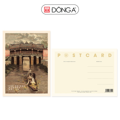 Combo 4 postcards Danh thắng Việt Nam (Hồ Gươm, Ngọ Môn, Chùa Cầu, Nhà thờ Đức Bà)