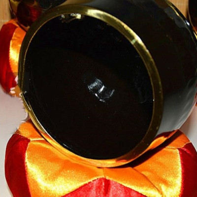 Chuông đồng sơn đen vân lục giác 7inch