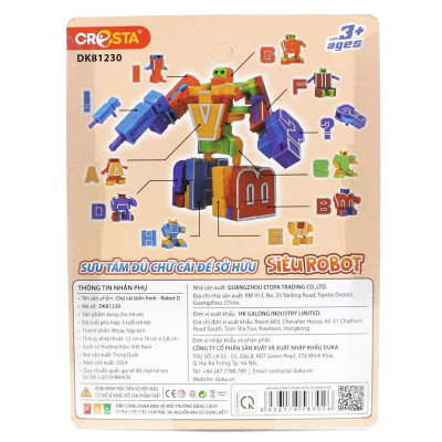 Đồ Chơi Lắp Ráp Biến Hình Robot Chữ Cái D - Cresta DK81230