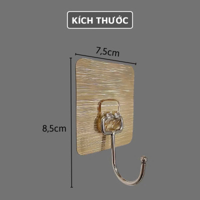 Móc Dán Tường Siêu Chắc Phủ Vàng & Bạc Mẫu Mới, Không Khoan Đục, Chịu Lực 15KG - HÀNG CHÍNH HÃNG MINIIN