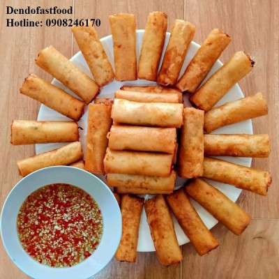 Chả Giò Thịt Nấm Rau Củ Chả Giò Truyền Thống 30 Cái Gói 450gr - Thương hiệu Đen Đỏ
