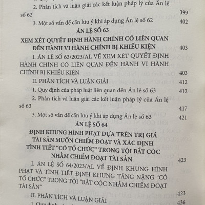 Án Lệ Việt Nam - Phân Tích  và Luận Giải ( Từ Án lệ số 44 đến Án lệ số 70 ) Tập 2