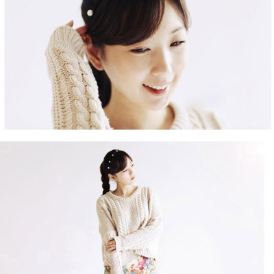 Bờm cài tóc nữ đính hạt thưa dễ thương 