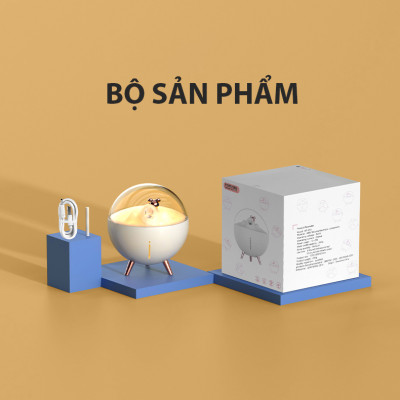 Máy phun sương tạo ẩm CYKE WT-E19 mini để bàn cho văn phòng, xông tinh dầu phòng ngủ,  phiên bản không gian, đèn ngủ khuếch tán tinh dầu, hàng chính hãng