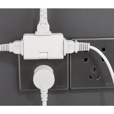 Bộ Chia Ổ Cắm Điện Dẹp 1 Ra 3 2500W Xoay 180 Độ