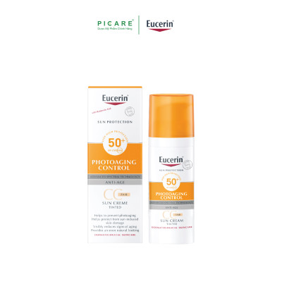 Kem Chống Nắng Trang Điểm Eucerin Sun Creme Face-Tinted CC Cream SPF50+ (50 ml)