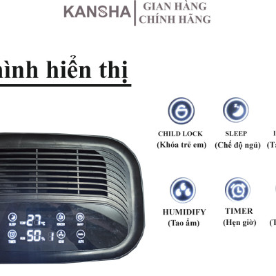Máy lọc không khí KANSHA AP02 - Air Purifier - Hàng chính hãng