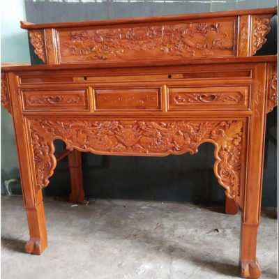 Bàn Thờ Bàn Cúng 127cm gỗ Tràm Bông Vàng...