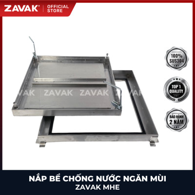 Nắp bể ngầm inox chống nước ngăn mùi ZAVAK MHE-45. Nắp lát gạch âm sàn 45x45cm.
