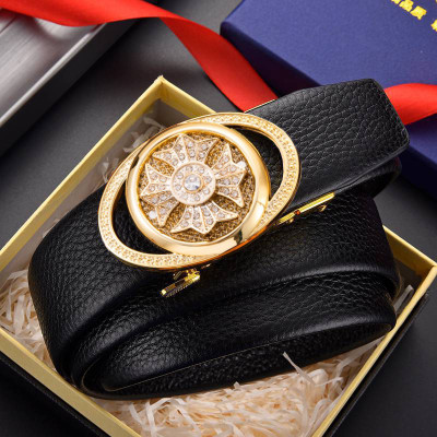 Dây thắt lưng nam cao cấp, thắt lưng da nam thời trang khóa tự động tiện lợi mẫu TLOV79