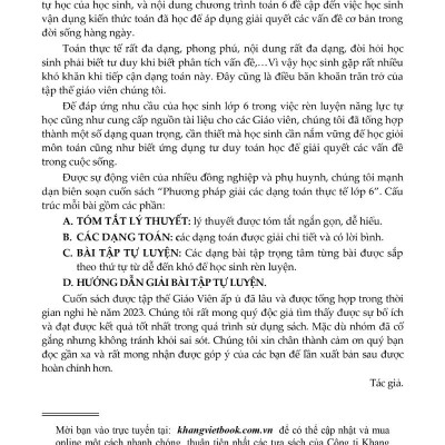 Phương Pháp Giải Các Dạng Toán Thực Tế 6