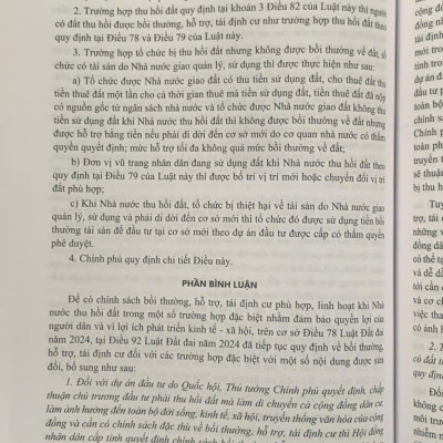 Bình luận khoa học Luật Đất đai năm 2024