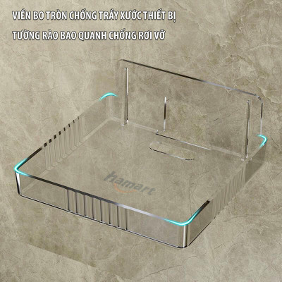 Giá Đỡ Camera IP Gắn Tường Hamart Kệ Để Router Wifi Dán Tường Nhựa Acrylic Trong Suốt Dính Chắc