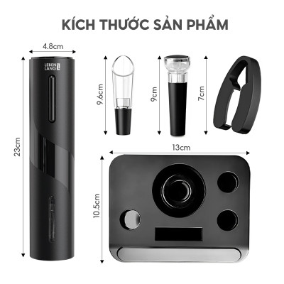 Bộ mở rượu vang Lebenlang LBL2021, dụng cụ mở nút chai rượu vang bằng pin, không kèm pin - hàng chính hãng