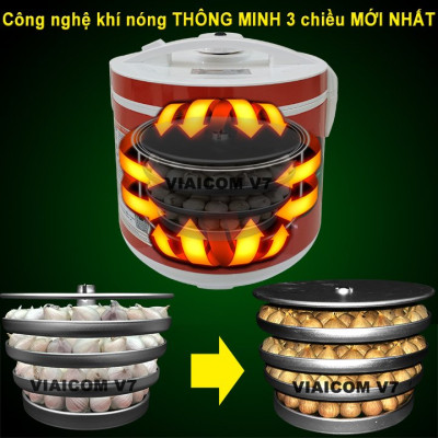 Máy làm tỏi đen VIAICOM V7 Đỏ - Công nghệ Nhật Bản - Hàng chính hãng