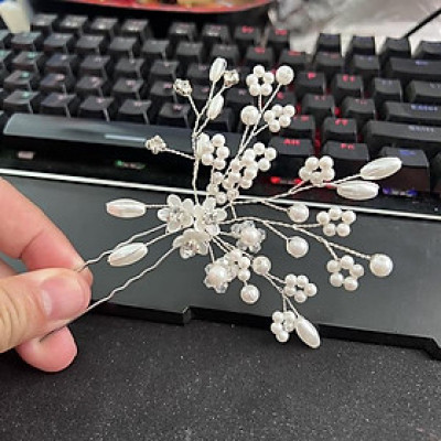 Trâm cài tóc hạt trai nhỏ đính hoa bới tóc mới 2023