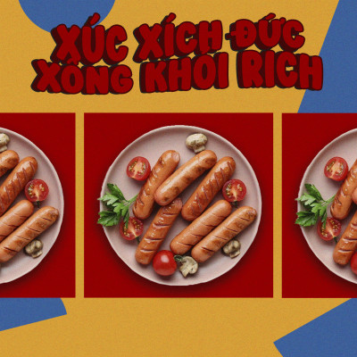 Xúc Xích Đức Rich Xúc Xích Xông Khói Xúc Xích Hồ Lô - Thương hiệu Đen Đỏ