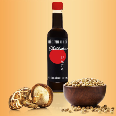 [Mua 3 được 6] Mua 3 nước tương shiitake tặng 3 nước mắm shiitake chai nhựa cao cấp 525ml