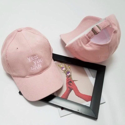  Nón kết lưỡi trai Nhung thêu YES YOU CAN nhiều màu pastel cực xinh