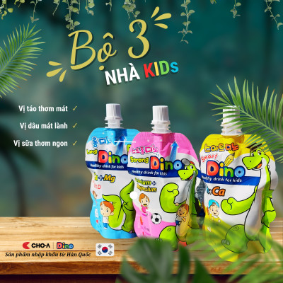 Nước Uống Dinh Dưỡng Vị Dâu Dành Cho Trẻ Em Strong Dino (10 Gói x 120ml)