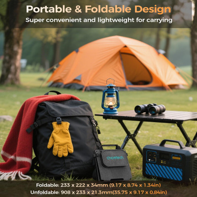 Bộ sạc năng lượng mặt trời di động Choetech SC005-V5 công suất 28w có thể gấp gọn (Hàng chính hãng)