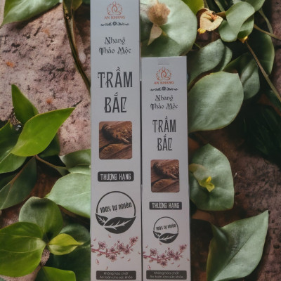 Hộp 100 nén nhang Trầm Bắc dài 29cm -Không dùng hóa chất, ít khói, mùi hương dịu nhẹ