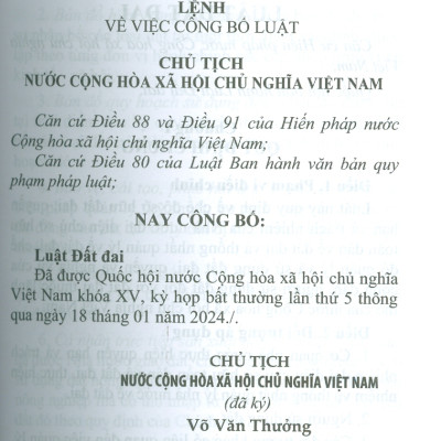 Luật Đất Đai Năm 2024