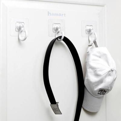 Móc Nhựa Xoay 360˚ Cỡ Lớn Dán Tường Trần Nhà Treo Màn Hình Lưỡi Câu Siêu Dính Treo Đồ Đa Năng