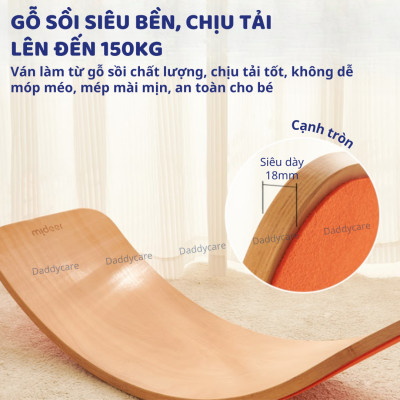 Ván thăng bằng, ván cong bập bênh Mideer Wobble Balance Board, đồ chơi cho bé 2,3,4,5,6 tuỏi