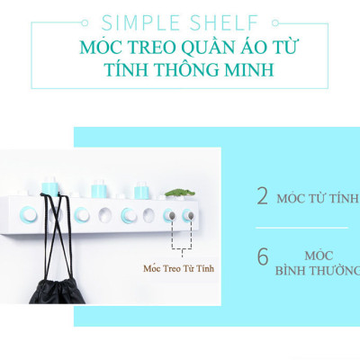Bộ Móc Treo Quần Áo Nam Châm Thông Minh DIY
