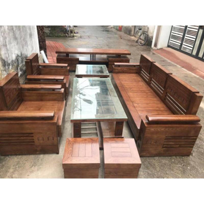 Bộ sô Fa trứng đối gỗ hương đá, gõ đỏ, sồi Nga đẹp sang trọng.