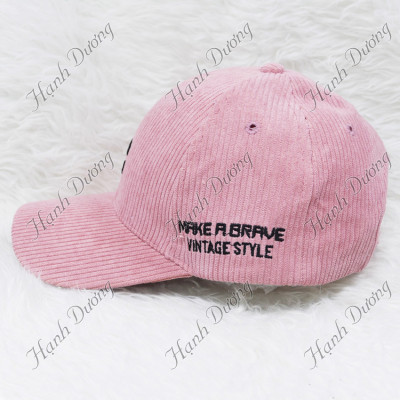 Nón kết nhung đũa gân nổi độc đáo, thêu chữ C thời trang - Hạnh Dương