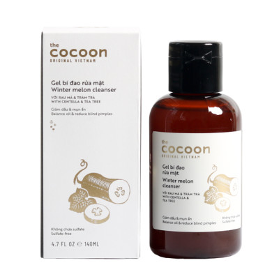 Combo Gel bí đao rửa mặt Cocoon 140ml + Son dưỡng môi dầu dừa bến tre cocoon 5g