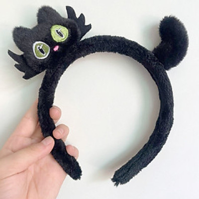 Cài tóc con mèo dễ thương, cài tóc trang điểm rửa mặt, cài tóc chụp hình