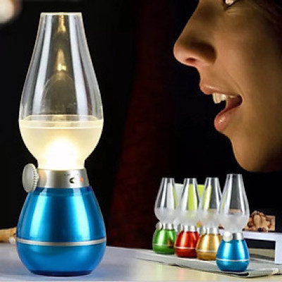 Đèn Dầu Cảm Ứng Điện Tử LED Thông Minh - Thổi Bật Tắt, Tiết Kiệm Điện
