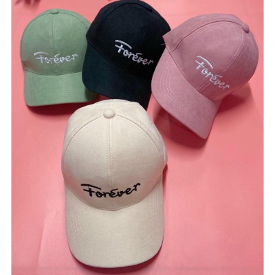  Nón kết lưỡi trai Nhung thêu Forever nhiều màu đẹp cực xinh Unisex Nam Nữ