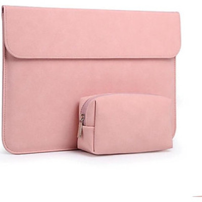 BAO DA, TÚI DA, CẶP DA CHỐNG SỐC CHO MACBOOK, LAPTOP, SURFACE - MÀU HỒNG NEON 