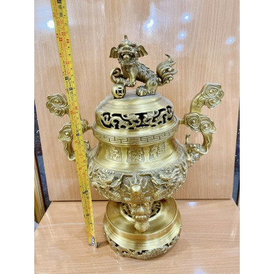 ĐỈNH ĐỒNG RÔNG PHƯỢNG CAO 42 cm nặng 5.7 kg chất liệu bằng đồng