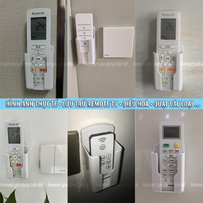 Giá Đỡ Điều Khiển Dán Tường Hamart Kệ Để Remote TV Điều Hoà Quạt Treo Tường Dán Chữ U Siêu Dính